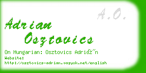 adrian osztovics business card